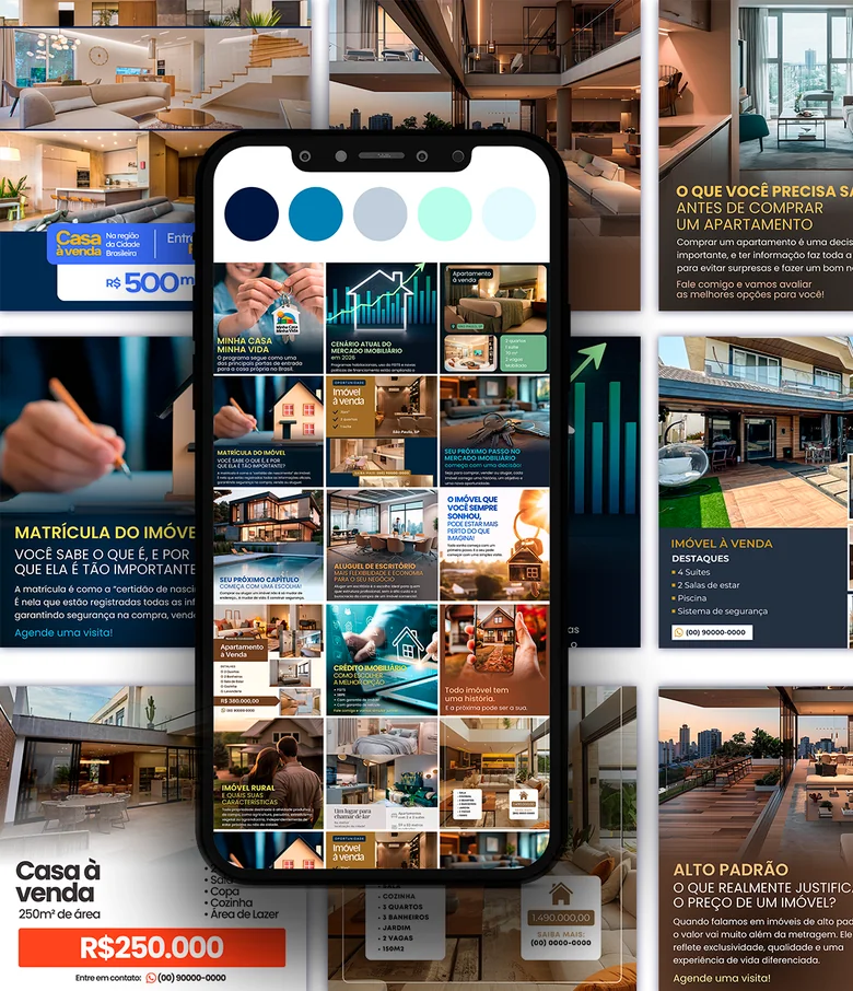 Ultra Pack Canva Corretor de Imóveis — Posts prontos para Instagram